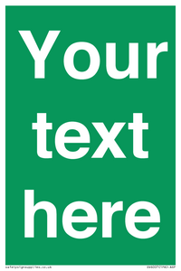 Custom Safe Condition: Blank (green) sign